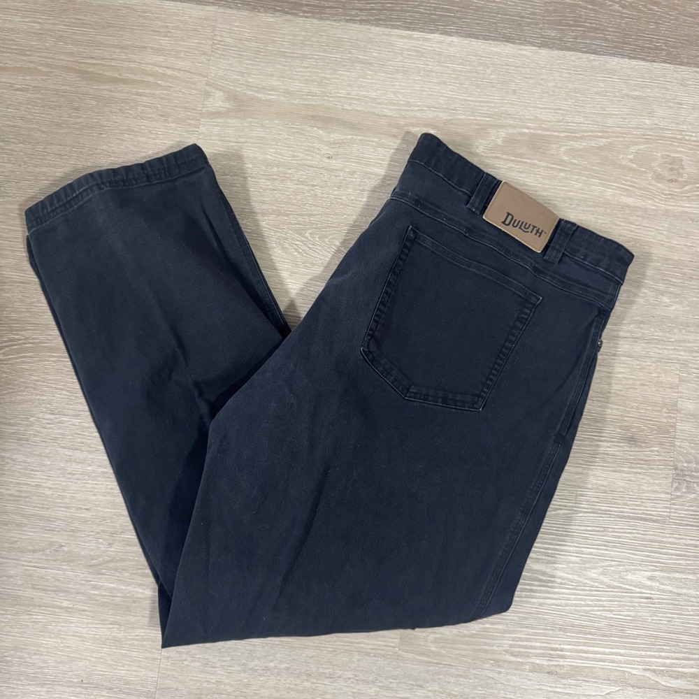 Duluth Trading Co Flex Fire Hose Pants Mens 44x31 Black Relaxed Fit 62752